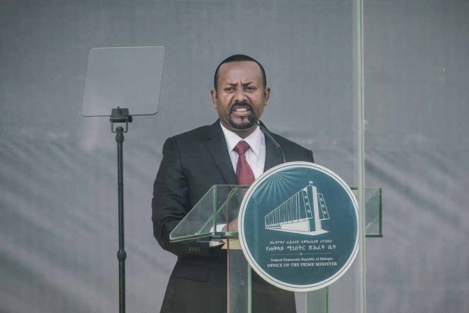 Etiopias statsminister, fredsprisvinner Abiy Ahmed, skrev mandag på twitter at han skal reise til fronten for å lede hæren i kampen mot opprørerne. Foto: Amanuel Sileshi / AFP / NTB.