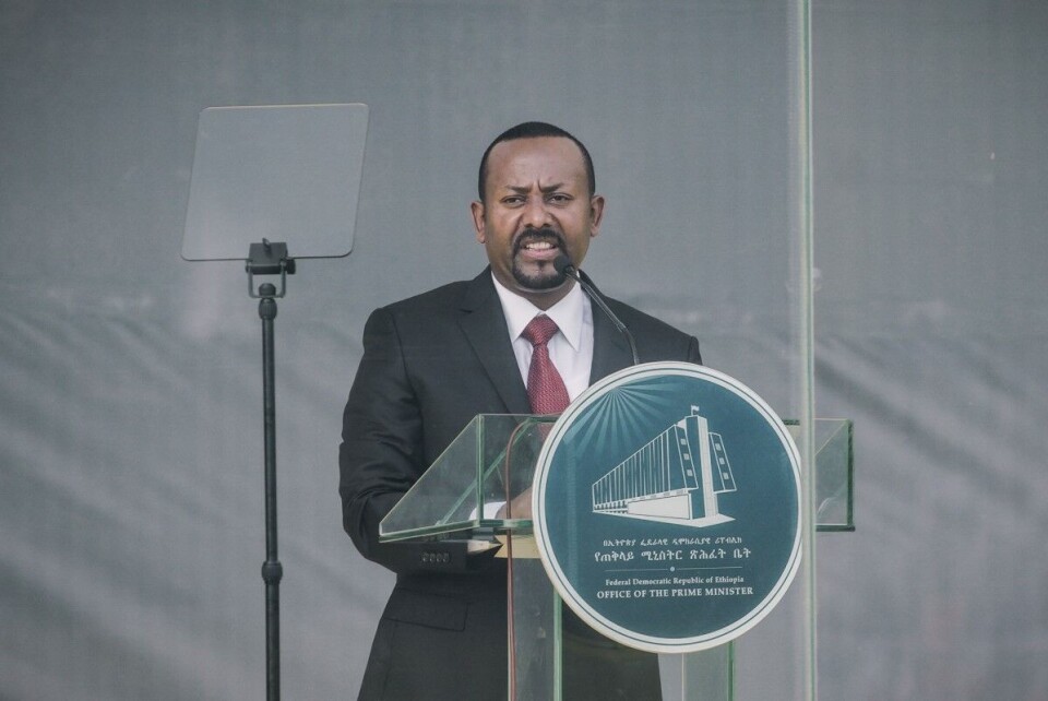 Etiopias statsminister, fredsprisvinner Abiy Ahmed, skrev mandag på twitter at han skal reise til fronten for å lede hæren i kampen mot opprørerne. Foto: Amanuel Sileshi / AFP / NTB. Etiopias statsminister, fredsprisvinner Abiy Ahmed, skrev mandag på twitter at han skal reise til fronten for å lede hæren i kampen mot opprørerne. Foto: Amanuel Sileshi / AFP / NTB.