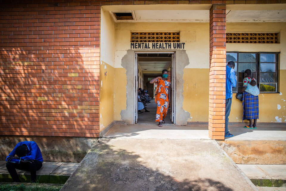 Psykiatrisk avdeling ved sykehuset i Gulu. Hit kommer folk fra hele Nord-Uganda. Under koronakrisen ble landets psykiatriske avdelinger konvertert til koronaavdelinger. Denne avdelingen i Gulu er den eneste i hele landet som har holdt åpen.