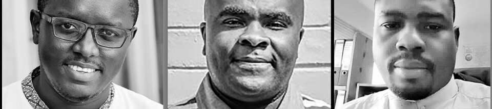 Chambi Chachage, David Kode og Robert Okot er alle kritiske til deler av norske organisasjners innsamlingsvirksomhet.