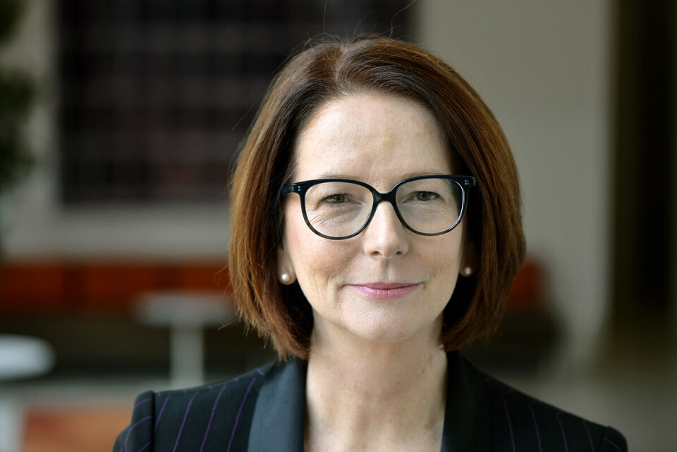 – Skal vi være den generasjonen som leverer endringer, eller skal vi ikke være det, spør styreleder i Global Parnership for Education Julia Gillard. Foto: NTB Scanpix