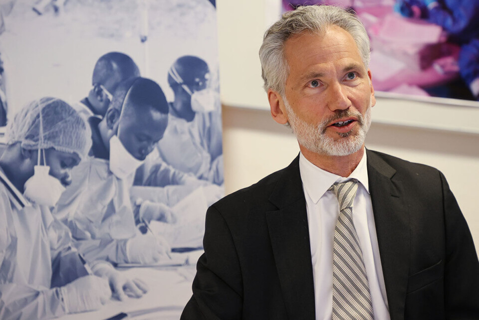 Nestleder i Cepi, Frederik Kristensen, forteller Cepi krever at vaksineselskapene som de samarbeider med skal dele alle forskningsresultater raskt, og at de blir publisert på en plattform med åpen tilgang. Foto: NTB