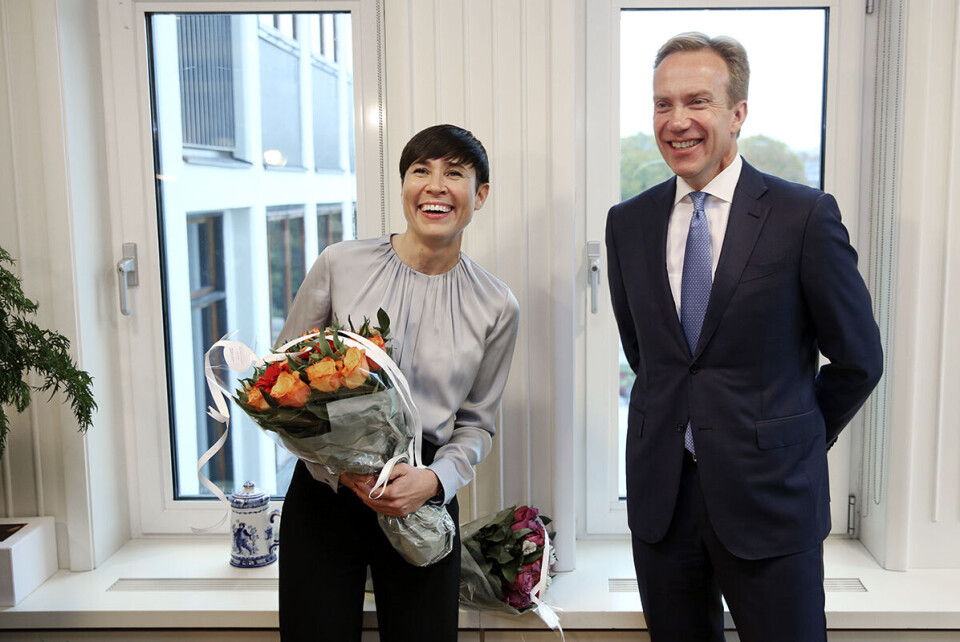 Ine Eriksen Søreide (H) er Norges første kvinnelige utenriksminister og overtar med det Børge Brendes kontor. Foto: Ørn E. Borgen / NTB Scanpix
