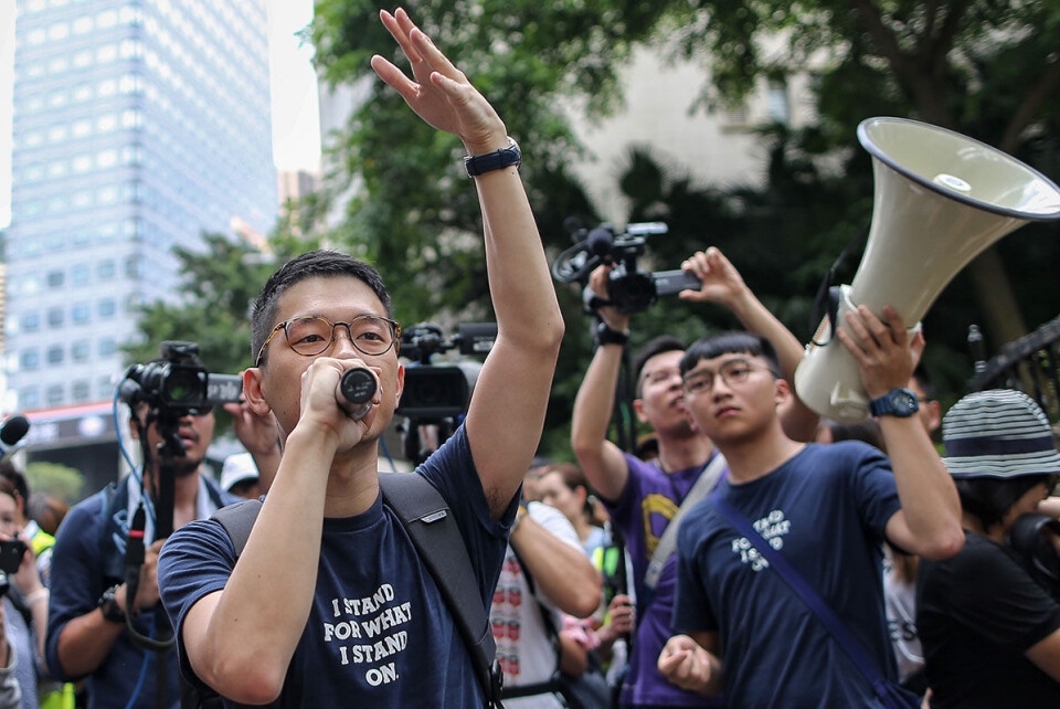 Nathan Law Kwun-chung fra Hongkong er blant favorittene til å motta fredsprisen på listen som PRIO-direktøren utarbeider. Foto: NTB scanpix