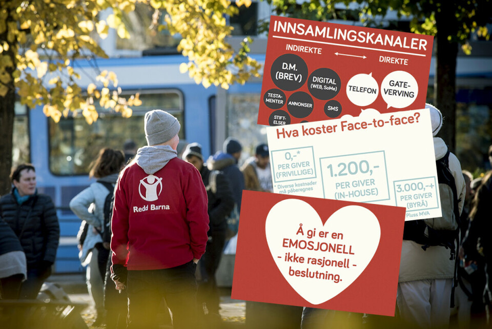 Under et seminar i regi av Innsamlingsrådet delte innsamlingsekspert Seth Piper sine erfaringer ved fadder-verving. Piper sier han er brennende opptatt av fundraising men peker samtidig på at stadig flere organisasjoner nå driver innsamling på gata, og at det derfor har blitt hard konkurranse om giverne. Foto: Jon Terje Hellgren Hansen / Faksimile: b.bold