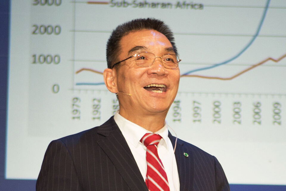 Afrikanske land bør oppmuntre utvalgte industrisektorer for å oppnå varig
økonomisk vekst, mener tidligere sjeføkonom i Verdensbanken, Justin Yifu Lin. Her under et foredrag i Oslo nylig.