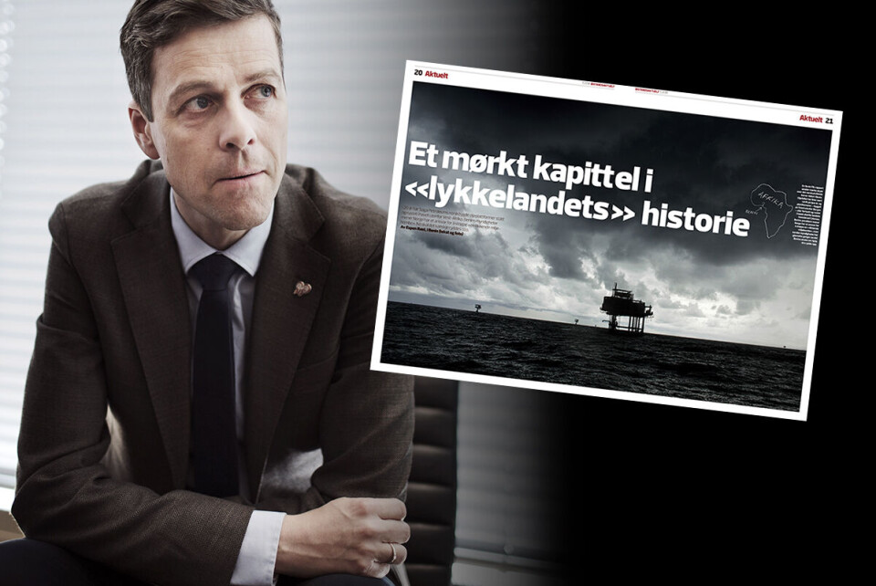 – At tidligere regjeringer har slettet gjeld og finansiert en kartlegging er bra. Men, at dagens regjering nøyer seg med å «vise vilje til å være med i en diskusjon om en løsning» – er ikke godt nok, sier KrF-leder Knut Arild Hareide. Faksimile: Bistandsaktuelt, Foto: Therese Alice Sanne / VG / NTB scanpix