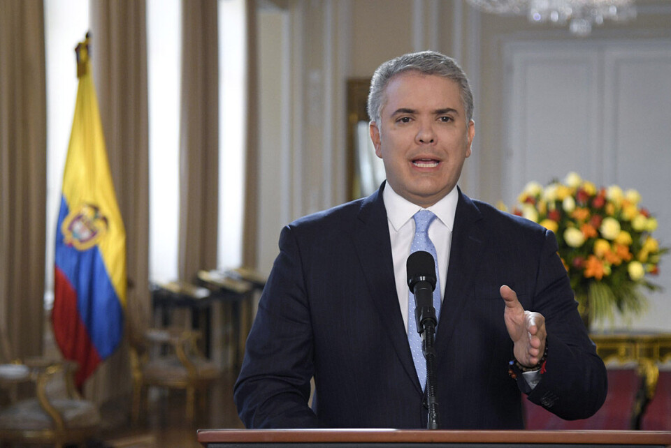 Colombias president Ivan Duque vil sette inn hæren mot Ivan Marquez. Foto: Efrain Herrera / AP / NTB scanpix