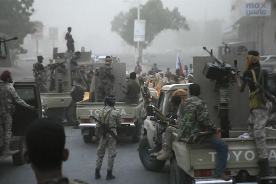Separatister inntok nylig havnebyen Aden i Jemen, der landets internasjonalt anerkjente regjering sitter. Deres mål er at Sør-Jemen igjen skal bli et uavhengig land, slik det var fra 1967 til 1990. Foto: AP / NTB scanpix