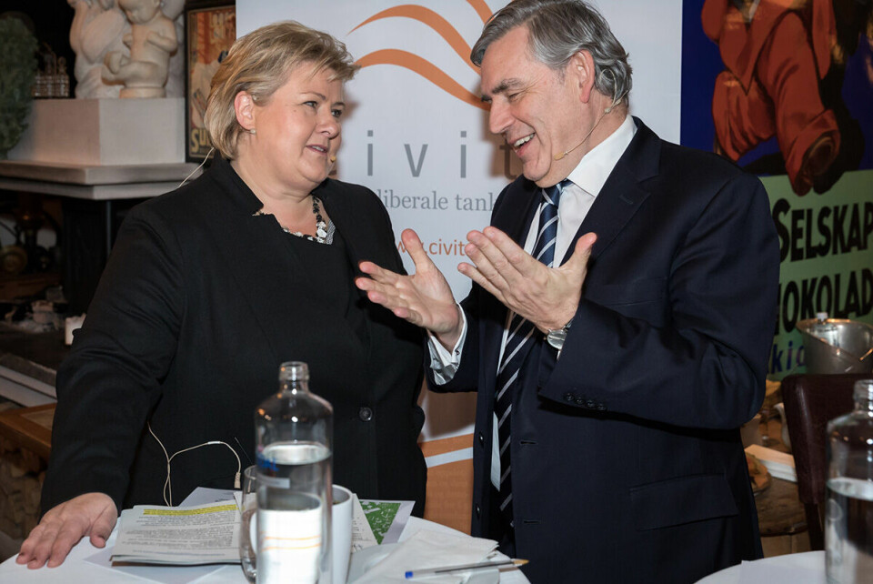 Storbritannias tidligere statsminister Gordon Brown ble en viktig alliert for Norge for å fremme utdanning internasjonalt. Mye penger er også brukt på møter og rapporter. Foto: Hans Kr. Thorbjørnsen /SMK