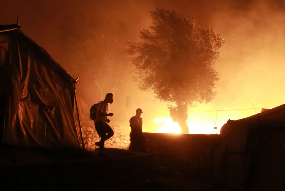 Leirboere har mistet alt – «Moria nærmest slukt av flammene»
