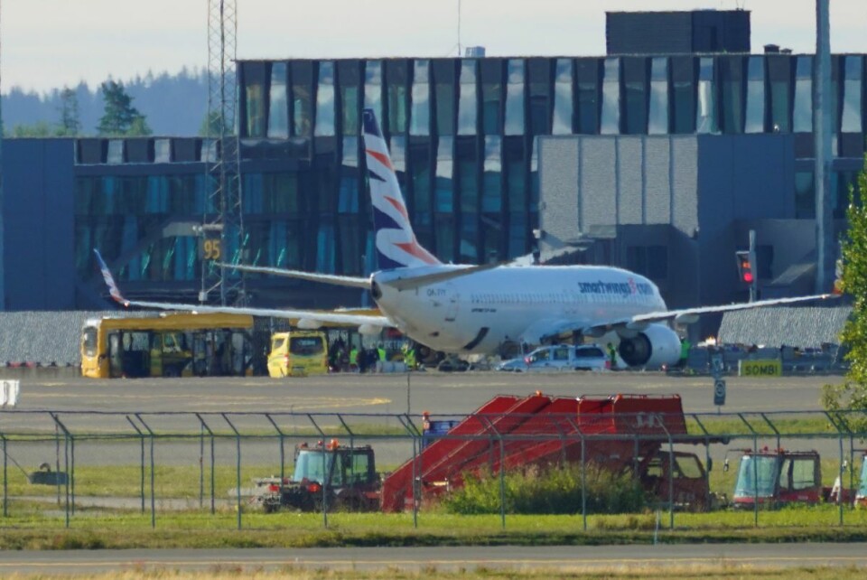 Flyet med evakuerte nordmenn og andre fra Afghanistan som fredag landet på Gardermoen, var nesten tomt, melder flere medier. Foto: NTB