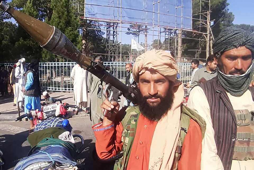 En Taliban-soldat i Herat. Med erobringen av Herat, hovedstad i provinsen med samme navn, har Taliban fått kontroll over nesten hele Vest-Afghanistan. Foto: NTB