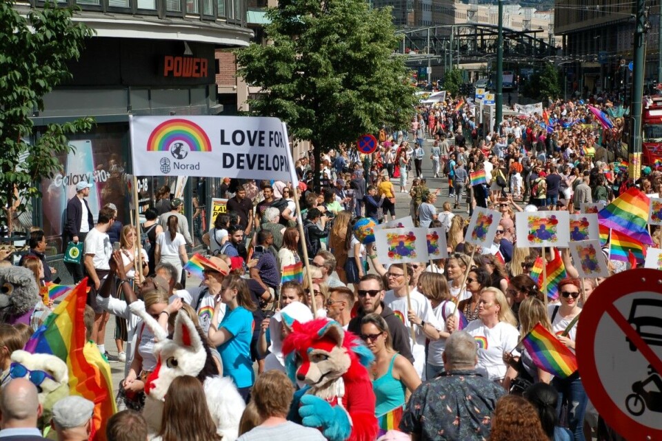 Bistands-Norge bidro til den rekordstore Pride-festen i Oslo