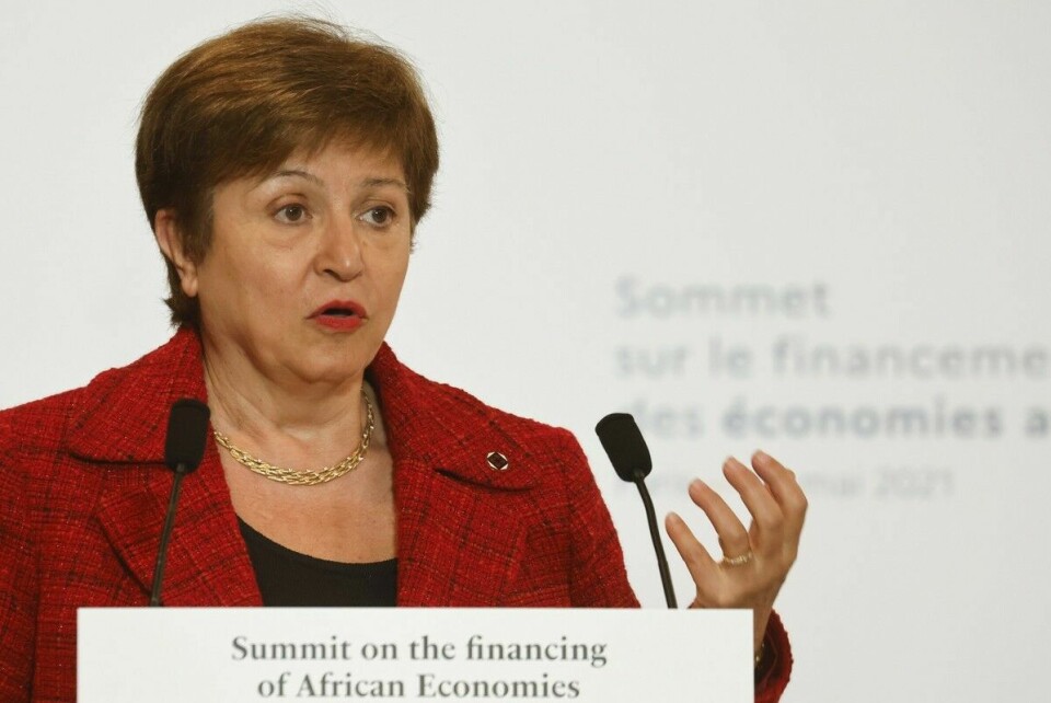IMF-sjef Kristalina Georgieva vil sikre 100 milliarder dollar i økt valutatilgang til utviklingsland som sliter tungt under koronapandemien. Det vil komme som et ledd i en historisk økning av IMFs reservevaluta SDR. Foto: Ludovic Marin / EPA / NTB