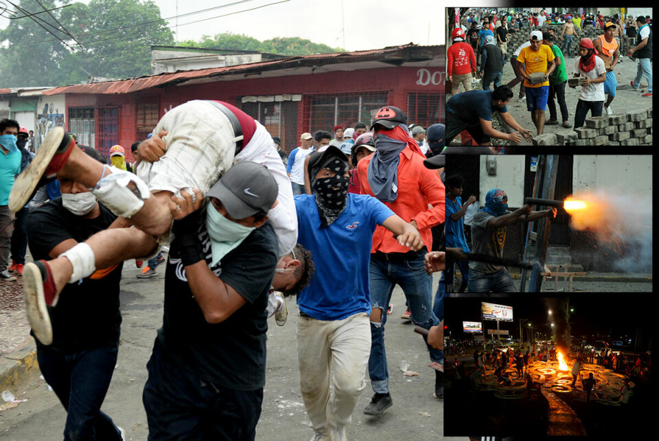 Det siste året har det vært voldsomme demonstrasjoner i Nicaraguas hovedstad. Alle foto: Manuel Esquivel Urbina