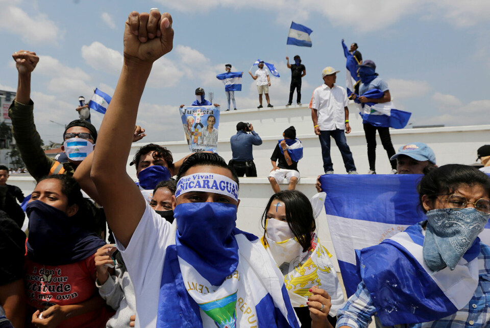 19. APRIL 2019: Opposisjonen trosset frykten og mobiliserte til nye demonstrasjoner mot Nicaraguas president Daniel Ortega. Foto: Inti Ogon / AFP / NTB scanpix
