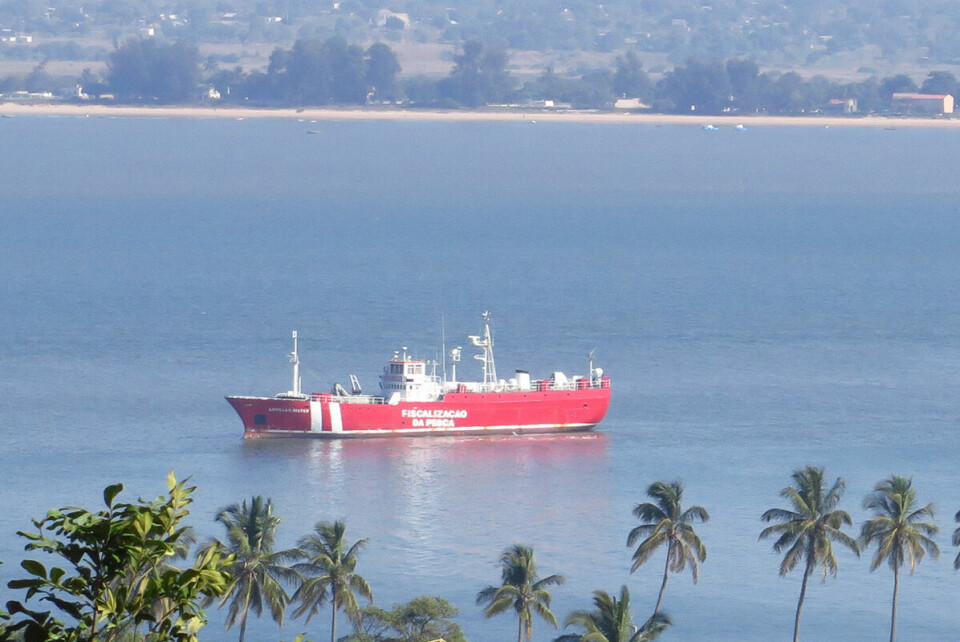 Antillas Reefer på vei ut fra havnen i Maputo i 2015. Foto: Jan Speed