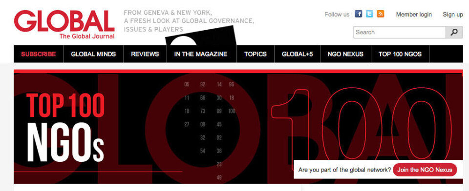 Det er Global Journal som igjen har kåret verdens 100 beste NGO-er. Illustrasjonsfoto: Global Journal
