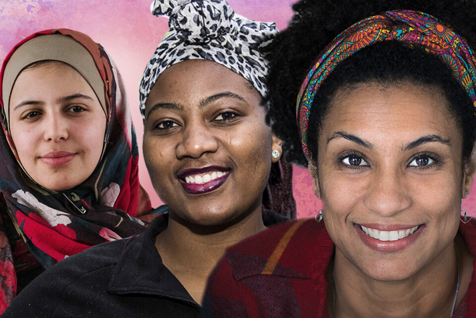Rettighetsaktivisten Marielle Franco, parlamentarikeren Joana Mamombe og flyktningen Muzoon Almellehan er blant dem norske kvinner ønsker å hedre på Kvinnedagen. Alle foto: NTB scanpix og Privat, Fotomontasje: Tim Harding / Bram