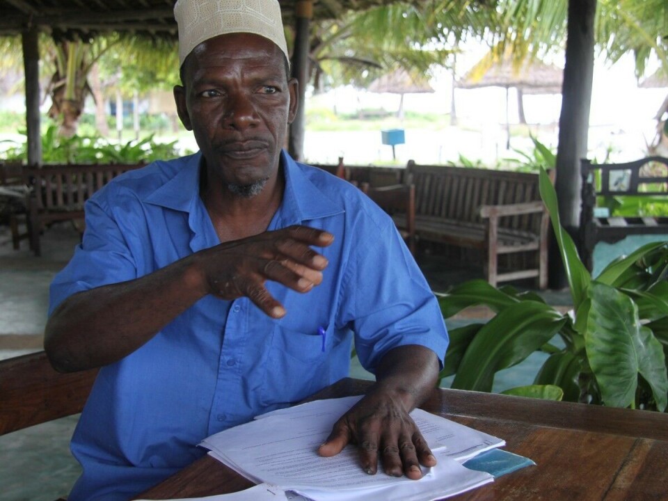 Norge bidro vesentlig til opprettelsen av nasjonalparken Mafia Island Marine Park i Tanzania. I dag føler mange av innbyggerne i de fiskeriavhengige landsbyene inne i nasjonalparken at verneinteresser er i ferd med å ta fra dem levebrødet. – Myndighetene ønsker at strendene og økosystemet skal være uberørt. De ønsker ikke fiskere der, sier landsbyleder Fakhi Ali Hassan.