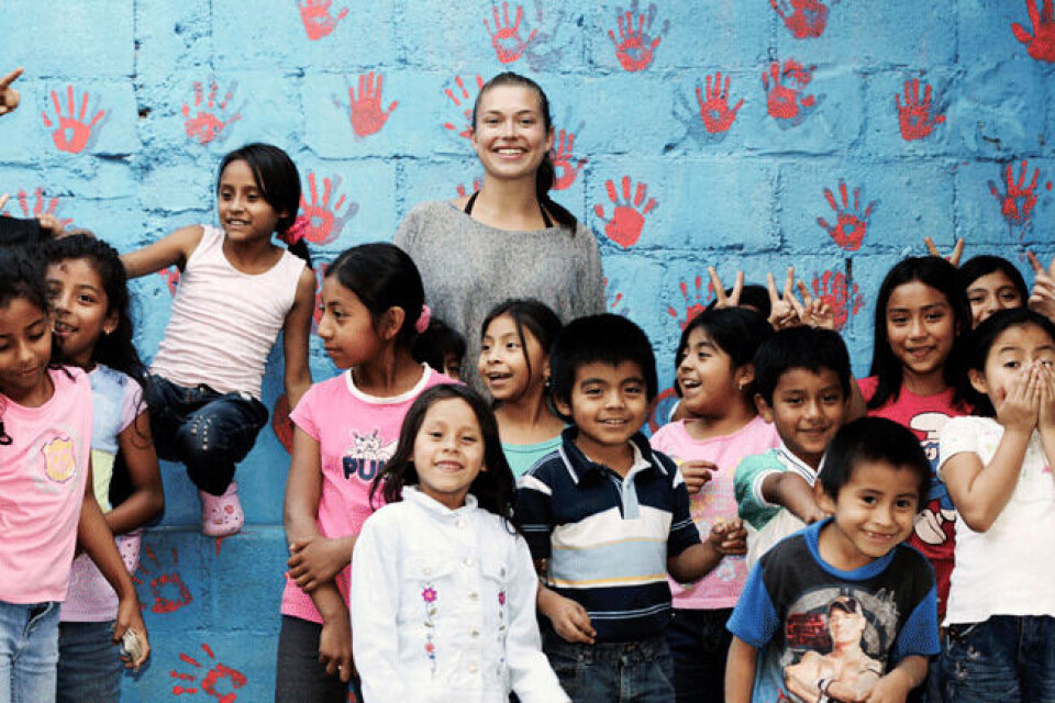 Emilie Hernes Vereide (20) har reist med Atlantis Utveksling til Antigua i Guatemala. Foto: Anne Håskoll-Haugen