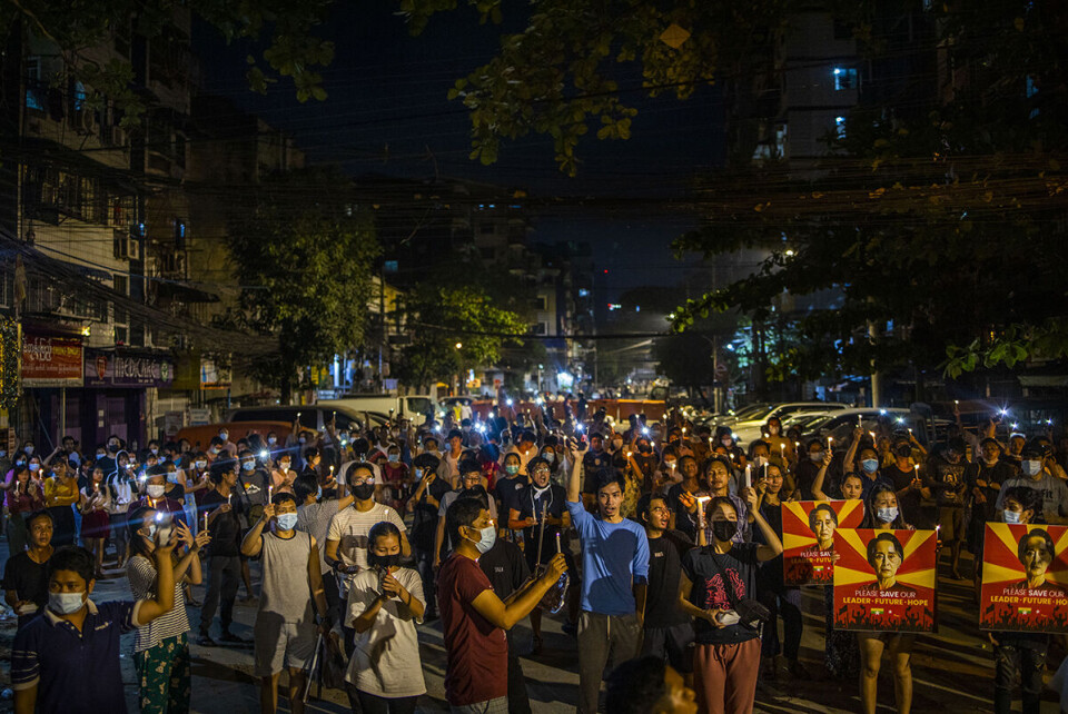 The letter received by the Norwegian Nobel Institute this week observed that ’Millions of people identify themselves as a part of the Civil Disobedience Movement, and this nomination is an acknowledgement of all the people of the country of Myanmar who are fighting for their right to live peacefully in a democratic country‘. Photo: Phoe Lone