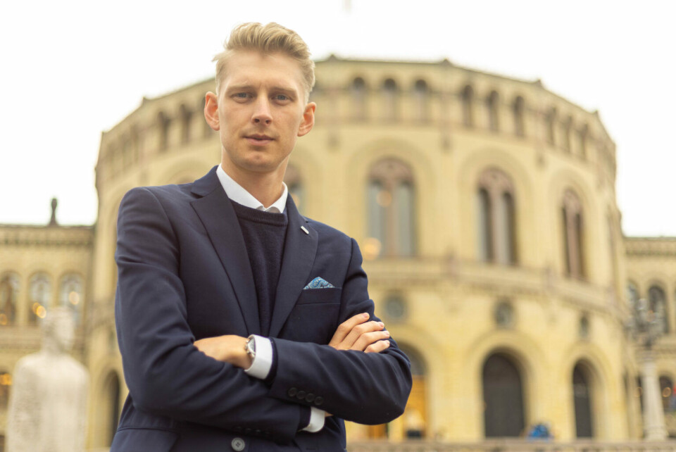 Andreas Brännström, leder i Fremskrittspartiets ungdom.