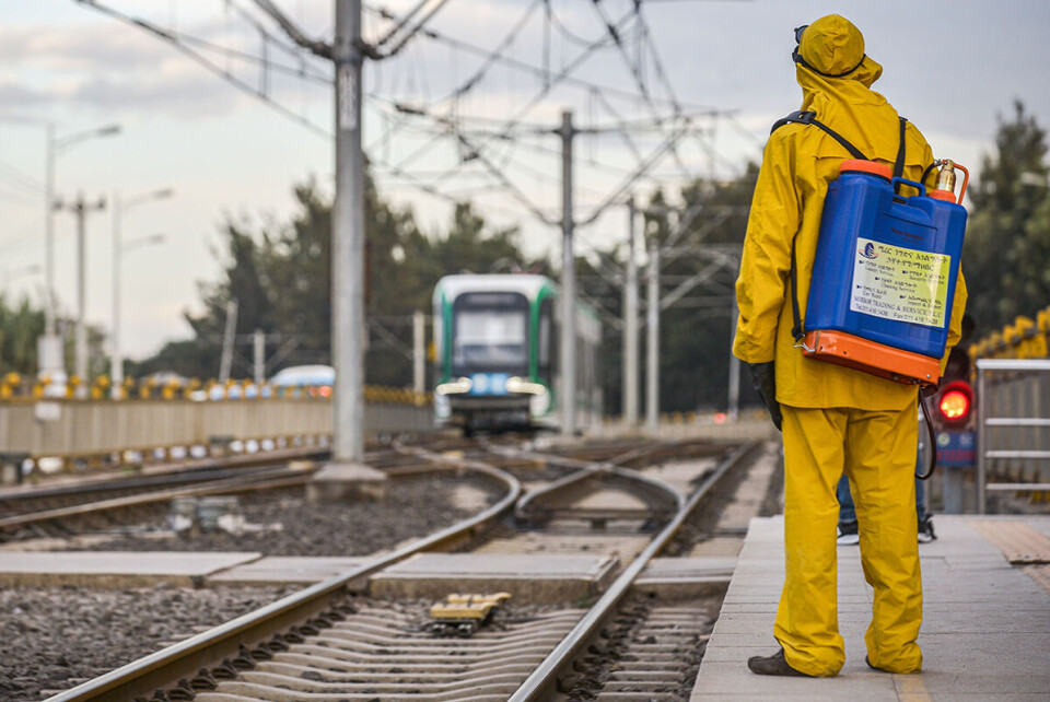 Metroen i hovedstaden Addis Abeba er et av stedene der etiopiske myndigheter har iverksatt tiltak for å hindre koronasmitte. Foto: Michael Tewelde / AFP / NTB scanpix