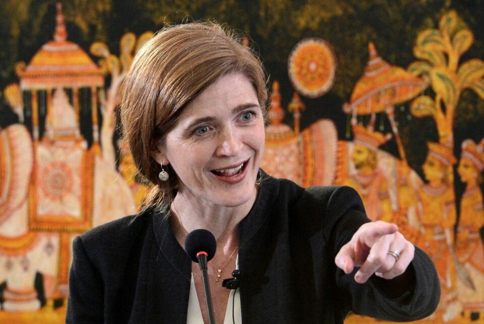 Nettopp energien slår imot en i møte med Samantha Power, skriver Tove Gravdal. Foto: NTB