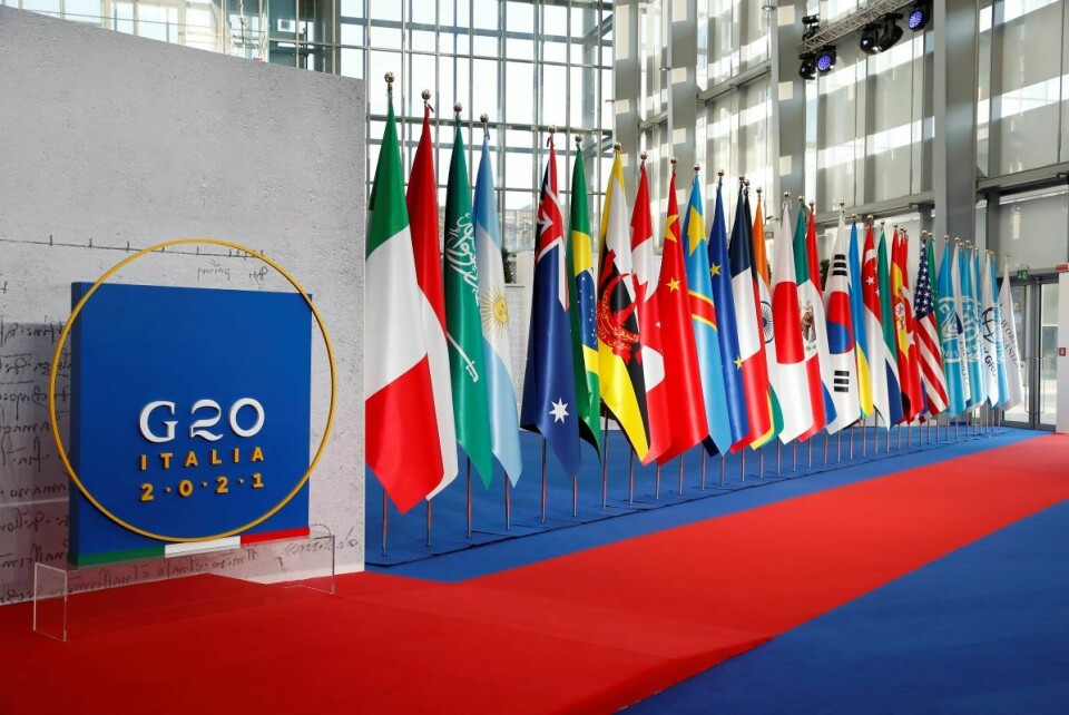 For et år siden ble landene i G20 enige om et nytt system for håndtering av statlige gjeldskriser. Det nye systemet bidrar med få, om overhodet noen, løsninger til gjeldspolitikkens vedvarende problemer, skriver SLUG - Nettverk for rettferdig gjeldspolitikk. Her fra G20-møtet i Italia 30. oktober i år. Foto: Massimo Di Vita / Mondadori Portfolio / Sipa USA / NTB
