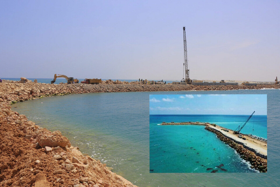 Gara‘ad havneprosjekt på Somalias østlige Mudug kyst. Foto: Wadaagsan Company
