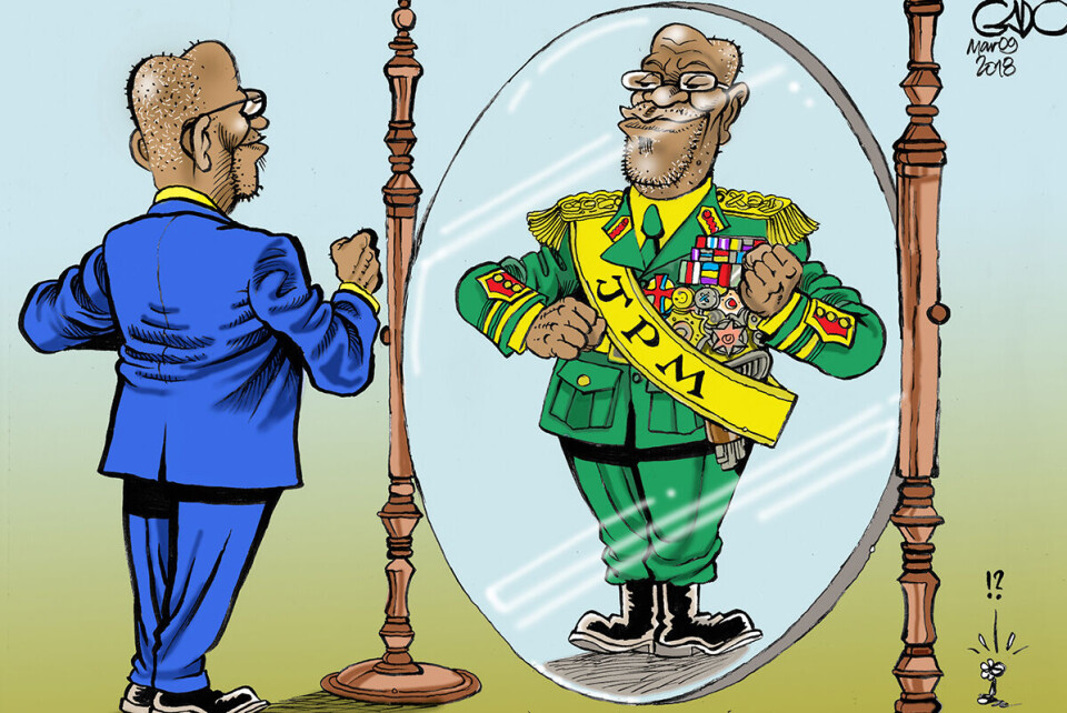 Tanzania trenger maktfordeling, rettssikkerhet og kritiske stemmer mer enn noen gang. De trenger ikke en president med stormannstanker. Illustrasjon: GADO