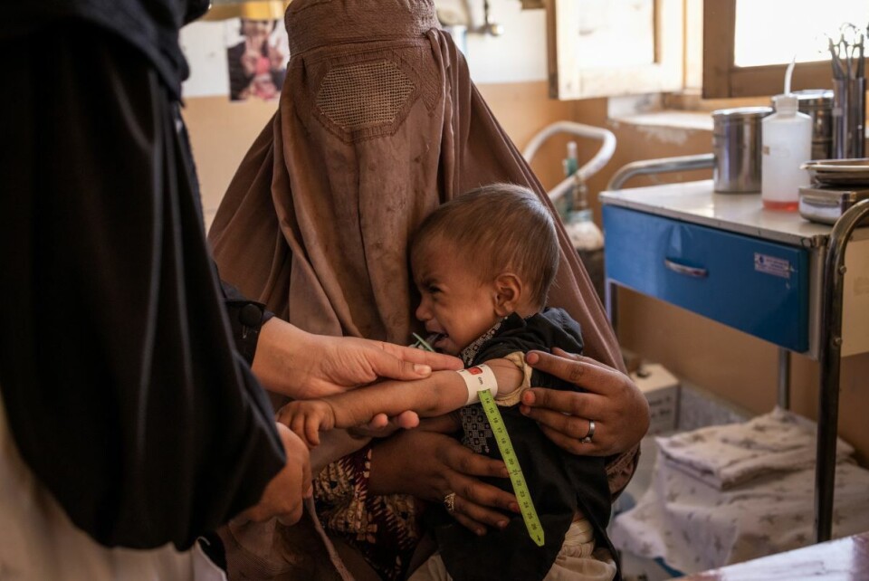 Antall mennesker i Afghanistan som bokstavelig talt banker på døren til alvorlig hungersnød er 22,8 millioner mennesker. Mange av disse er barn. Foto: Jim Huylebroek/The New York Times / NTB