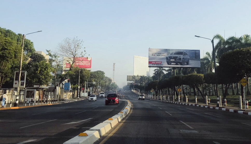 Silent strike: Ett år etter kuppet var det stille i Yangons gater 1. februar 2021.