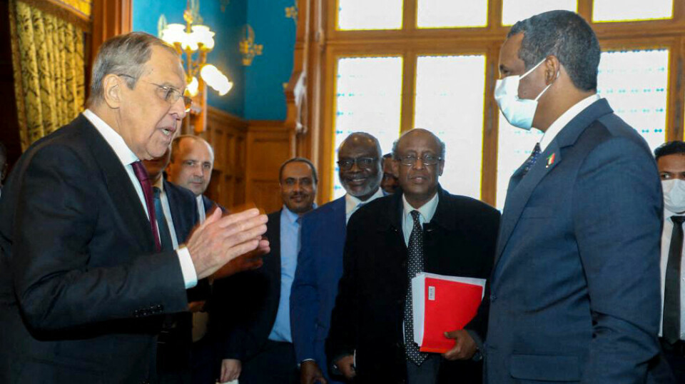 Russlands utenriksminister Sergey Lavrov mottok sist uke en delegasjon fra Sudan ledet av nestleder i militærjuntaen Mohamed Hamdan Dagalo,