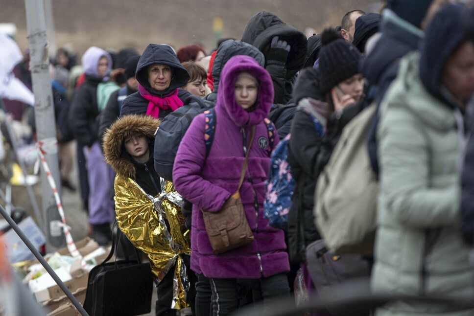 Nordmenn engasjerer seg stort for å hjelpe flyktninger fra Ukraina. Her fra grenseovergangen i Medyka i Polen.