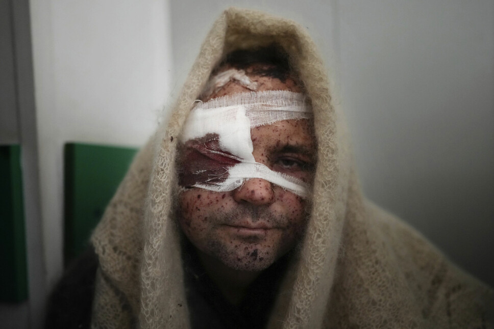 41 år gamle Serhij Kralja ble såret under et russisk angrep mot Mariupol.