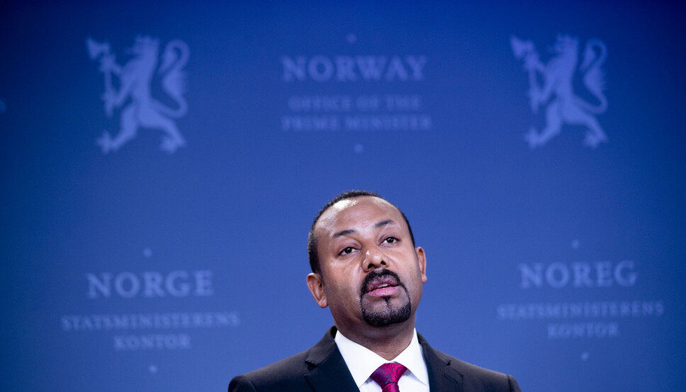 Etiopias statsminister Abiy Ahmed Ali under besøket i Oslo i 2019 i forbindelse med fredsprisutdelingen. Nå tvinges han til forhandlingsbordet av en uholdbar og fastlåst situasjon i Tigray, samtidig som landet sliter med sult, tørke og store økonomiske problemene.