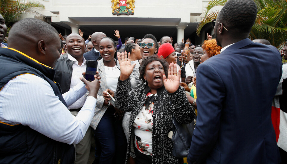 Tilhengere av Kenyas nye president William Ruto feiret etter at landets høyesterett i dag erklærte at de ikke vil etterprøve valgresultatet.