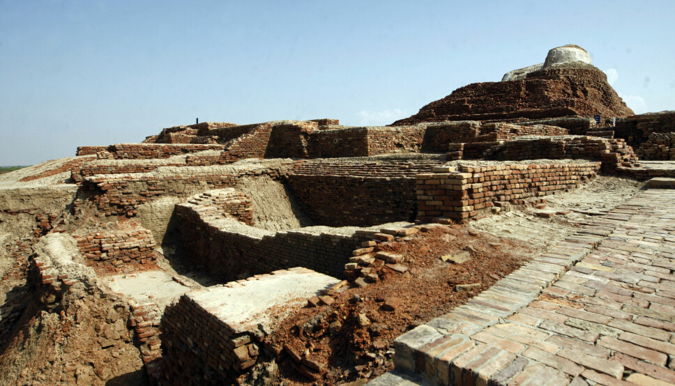 De nesten 5 000 år gamle ruinene ved Mohenjo Daro er påført skader av ekstremværet i Pakistan.