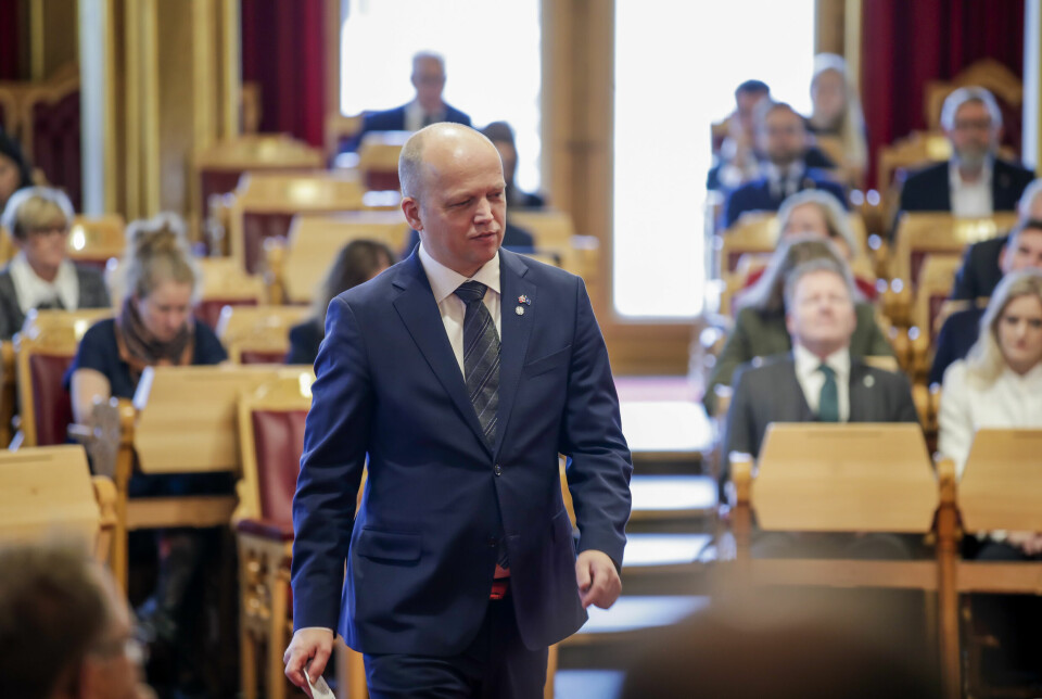 Finansminister Trygve Slagsvold Vedum (Sp) la i dag fram statsbudsjettet for Stortinget.