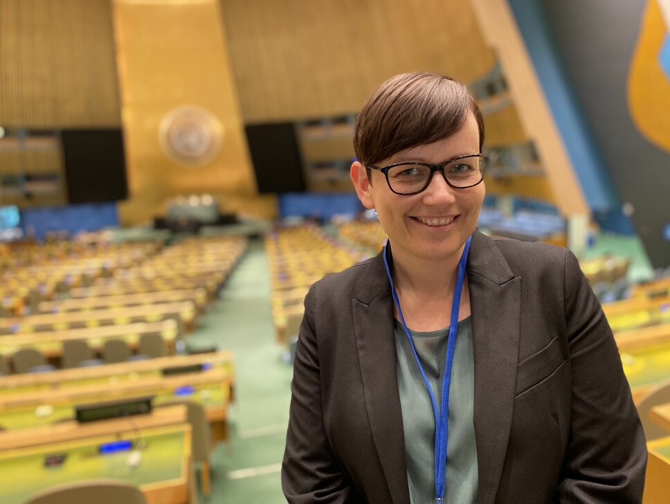 Dagleg leiar i Forum for utvikling og miljø (ForUM) Kathrine Sund-Henriksen under FN sin generalforsamling i New York.