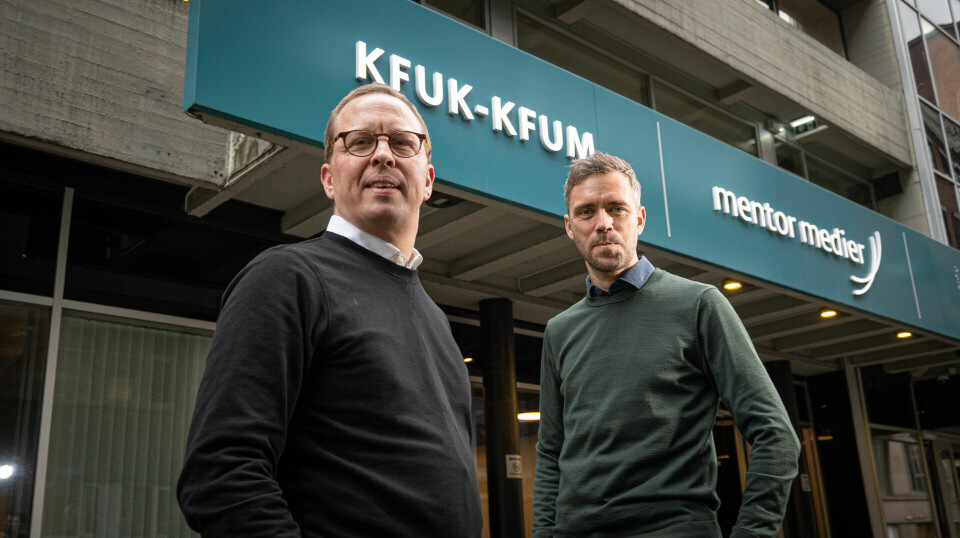 KFUK-KFUM Norge og generalsekretær Øivind Mehl Landmark (til venstre) starter et eget reiserbyrå for den ideelle sektoren. Spesialkunnskap om vanskelige reisemål og fokus på bærekraft er mulige konkuransefortrinn. Med seg på laget har han danske Unitas Rejser og sjef Morten Damgaard. Foto: KFUK-KFUM Norge