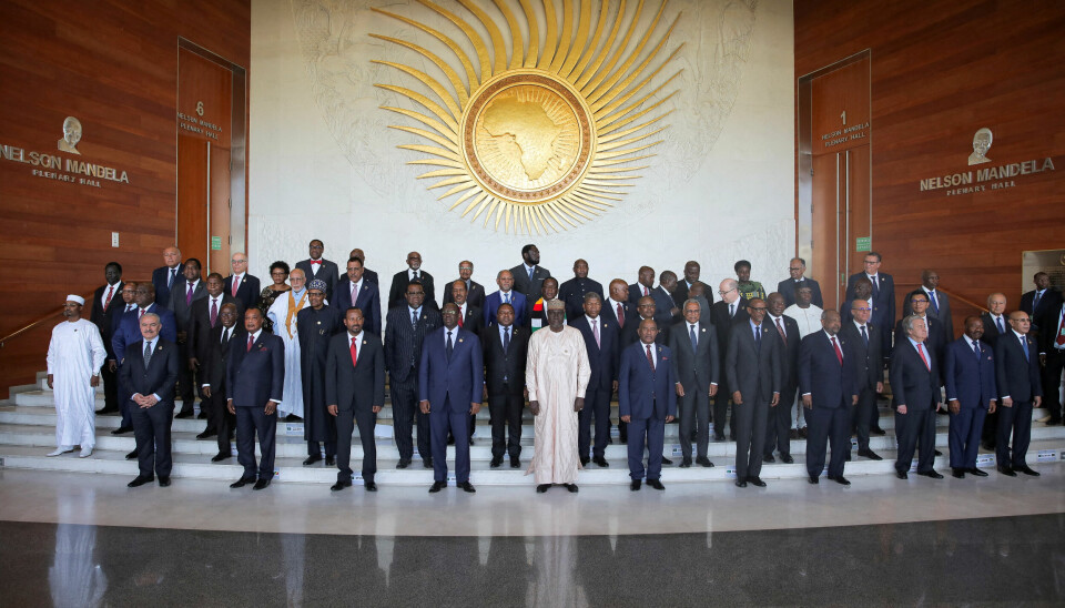 Lederne fra AU-landene ble avbildet i Etiopias hovedstad Addis Abeba i forbindelse med det 36 AU-toppmøtet lørdag.