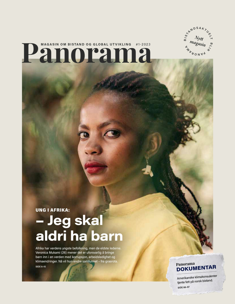 Bistandsaktuelt blir Panorama. Faksimile av årets første magasin.