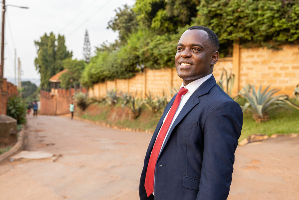 Frank Mugisha er menneskerettsaktivist og leder av organisasjonen Sexual Minorities Uganda, som ble stengt av myndighetene i november i fjor.