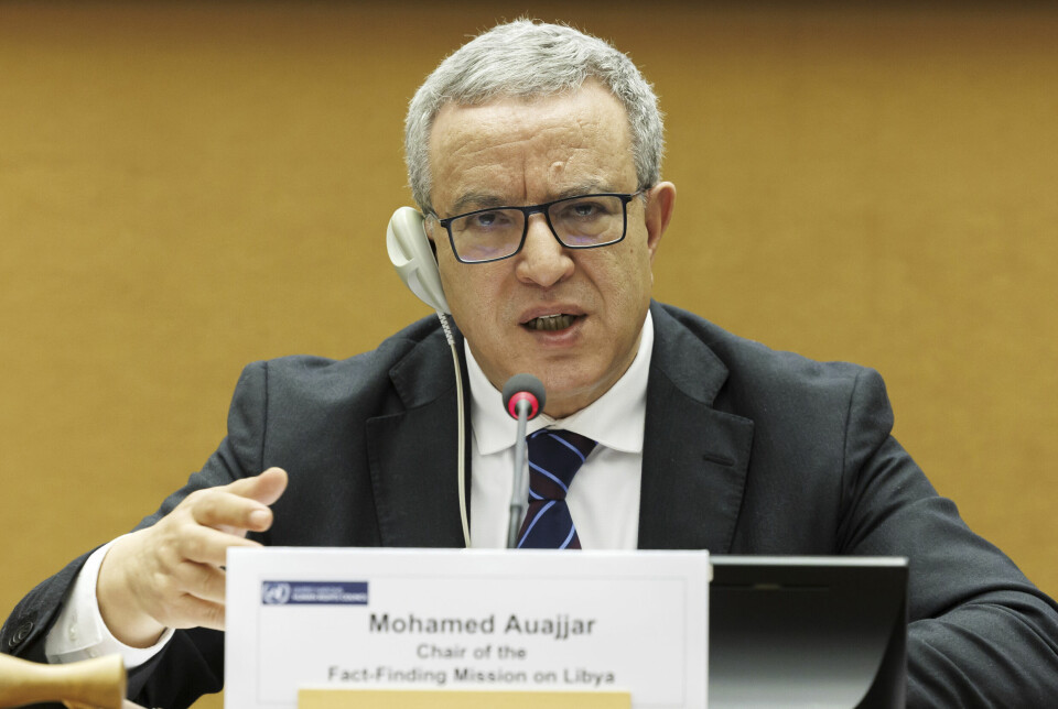 Mohamed Auajjar er talsperson for den uavhengige granskningskommisjonen for Libya. På mandag møtte han pressen i FNs hovedkvarter i Geneve.