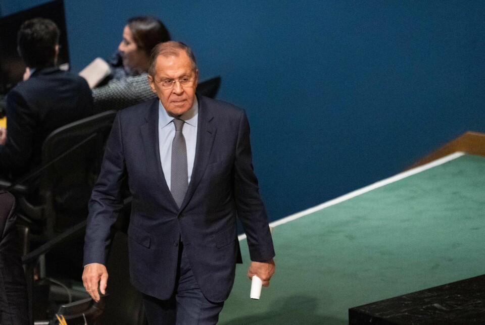 Den russiske utenriksministeren under FNs generalforsamling i New York i september i fjor.