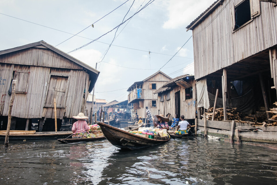 Makoko er en uformell bosetting i hjertet av Lagos. De fleste husene er bygget på påler i vannet.